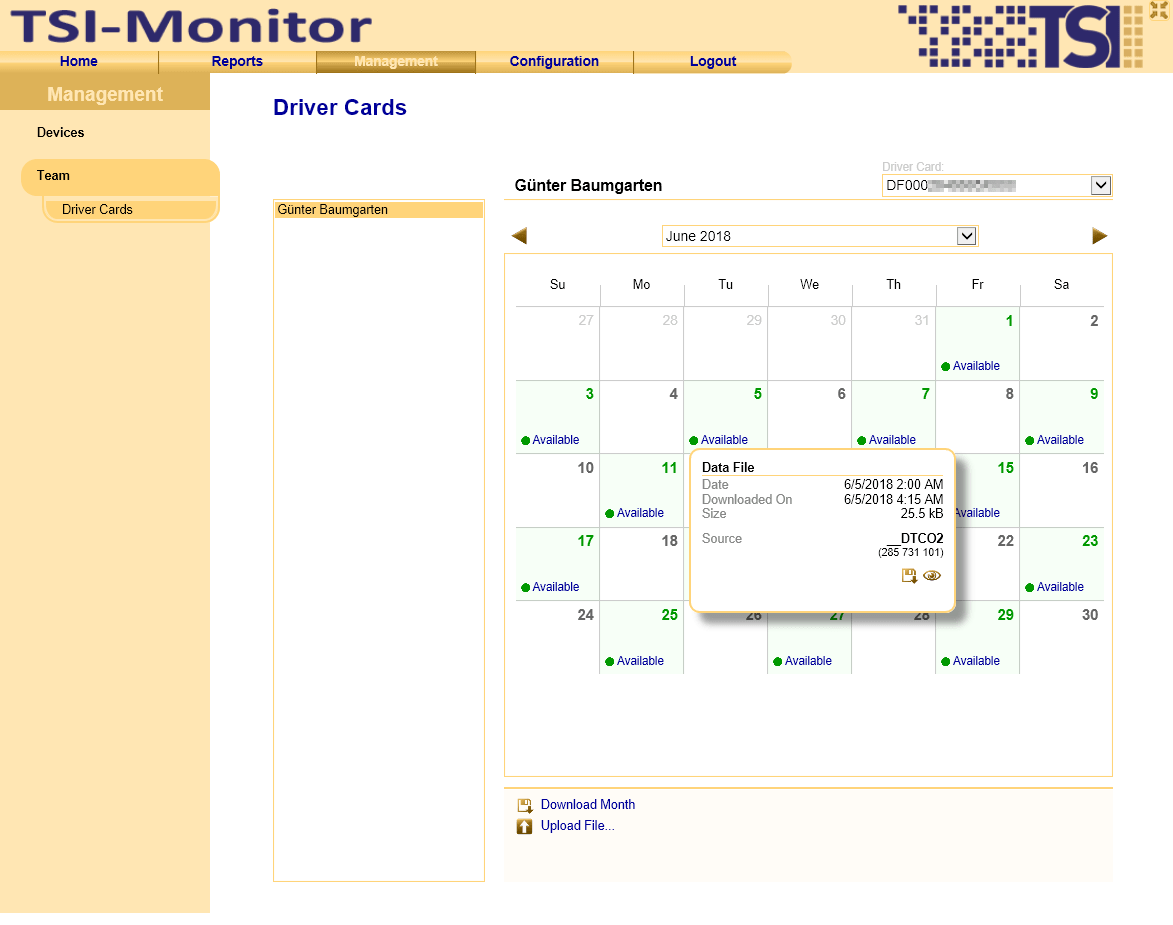 All data at a glance in the monthly overview